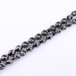 سبحة يسر طبيعي مطعم بالفضة 