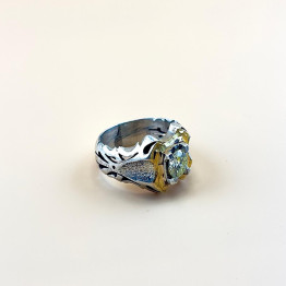 خاتم فضه موزونايت 